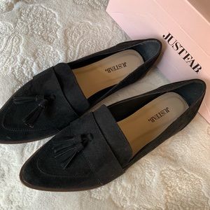 JUSTFAB Priya Black Flats [Never Worn]